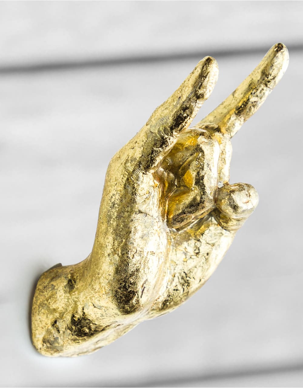 Gold Set of 4 Rock On Wall Hands - TPR22