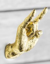 Gold Set of 4 Rock On Wall Hands - TPR22