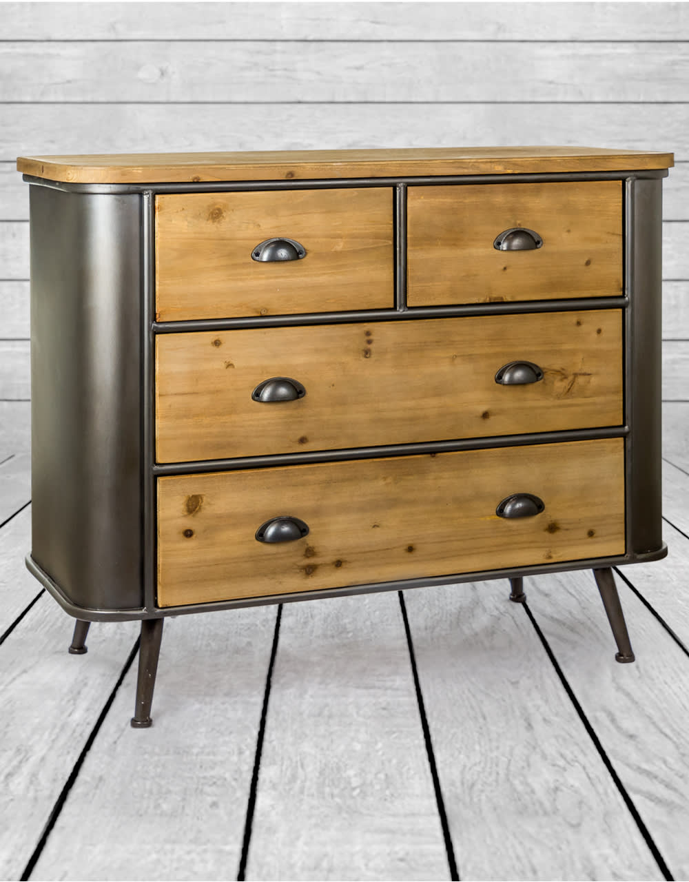 Shoreditch Metal and Wood Chest of Drawers - DTC31