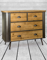 Shoreditch Metal and Wood Chest of Drawers - DTC31