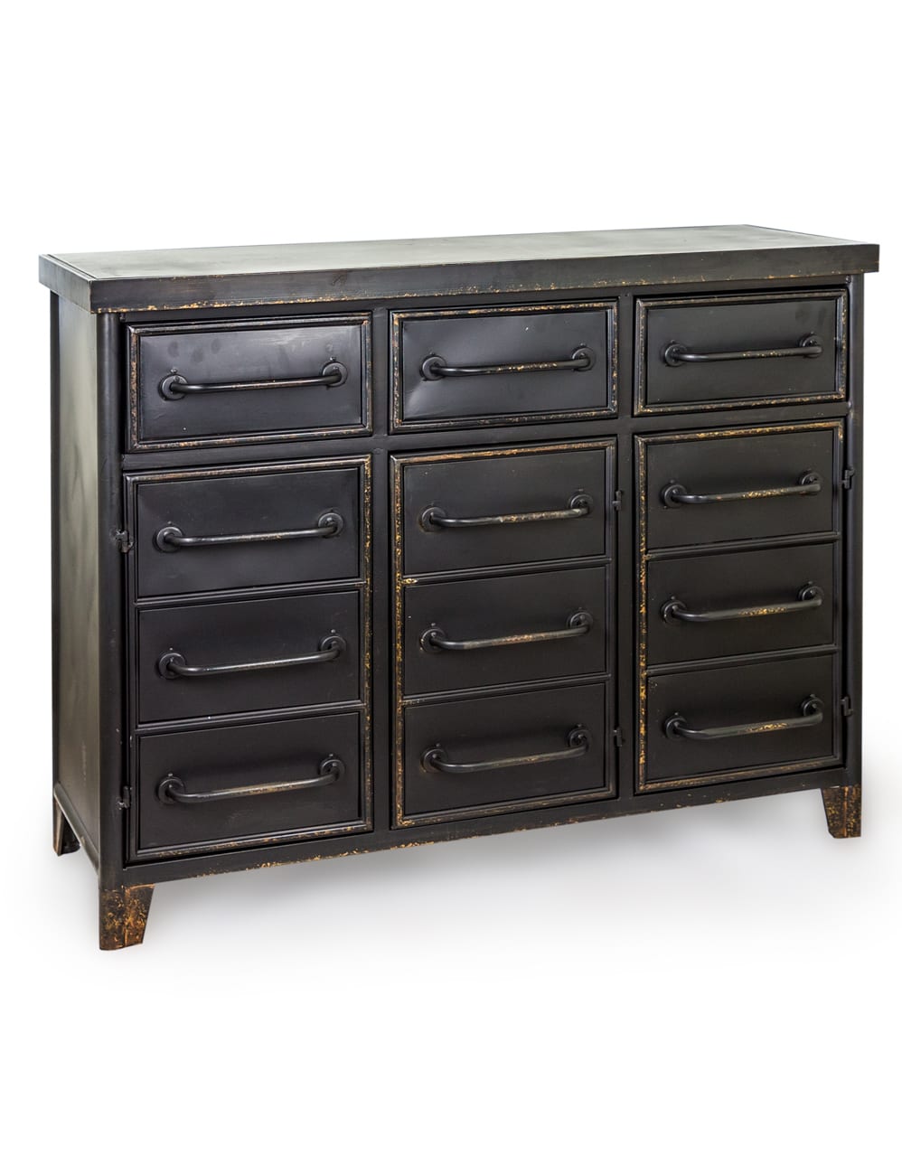 Black Metal "Verne" Multi Drawer Cabinet - VRN12