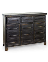 Black Metal "Verne" Multi Drawer Cabinet - VRN12