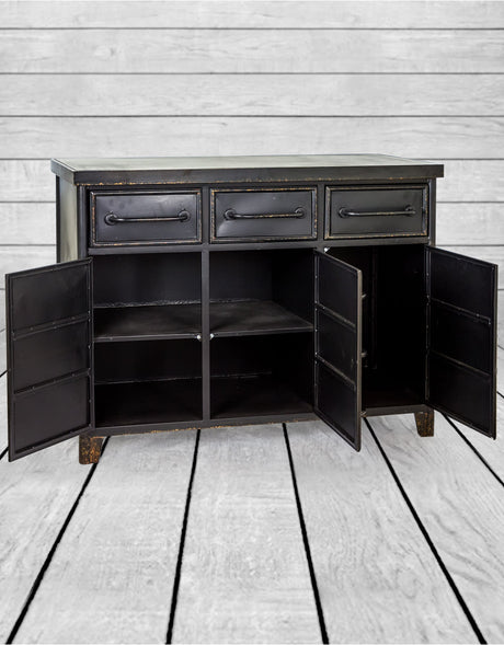 Black Metal "Verne" Multi Drawer Cabinet - VRN12