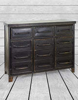 Black Metal "Verne" Multi Drawer Cabinet - VRN12