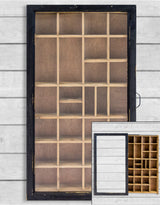 Antiqued Black Wooden Wall Display Cabinet - RFB25