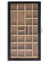 Antiqued Black Wooden Wall Display Cabinet - RFB25