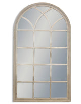 Large French Grey Arch Window Mirror - M394