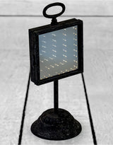 Antiqued Iron Infinity LED Table Mirror (USB Rechargeable) - MBD11