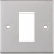 Selectric 5M Satin Chrome 1 Gang Euro Plate with Single Aperture