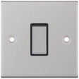 Selectric 5M Satin Chrome 1 Gang 10A 2 Way Switch with Black Insert