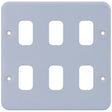 Selectric Metal Clad GRID360 6 Gang Faceplate