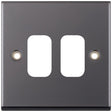 Selectric 7M-Pro GRID360 Black Nickel 2 Gang Faceplate