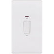 Selectric 5M-Plus Matt White 2 Gang 45A DP Switch with Neon and White Insert