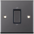 Selectric 7M-Pro Black Nickel 1 Gang 45A DP Switch with Black Insert