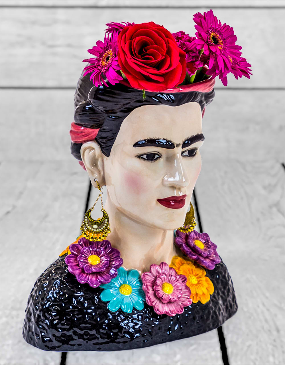 Ceramic Mexicana Bust Vase - CRT41