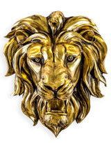Large Gold Roaring Lion Wall Head - DVM29