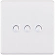 Selectric 5M-Plus Matt White 3 Gang 10A 2 Way Toggle Switch