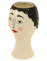 Ceramic Doodle Woman's Face Vase - Blush - FPC17