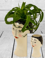 Ceramic Doodle Woman's Face Vase - Blush - FPC17