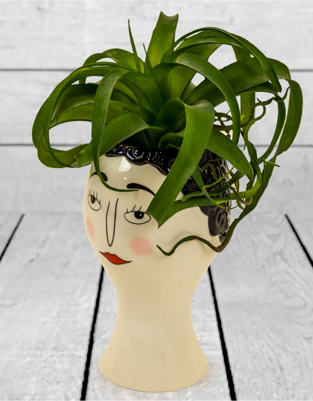 Ceramic Doodle Woman's Face Vase - Blush - FPC17