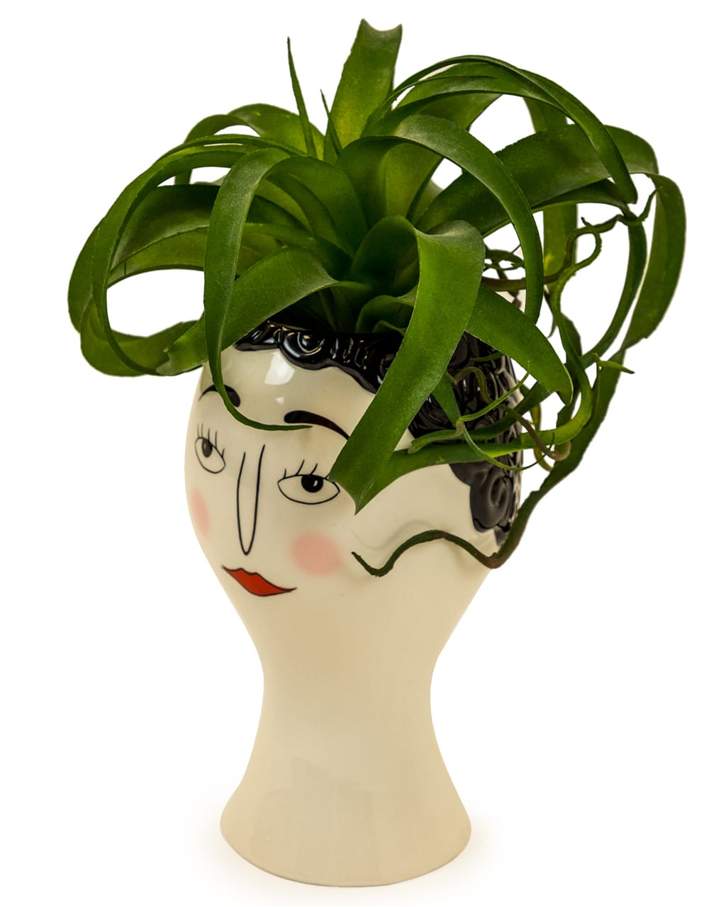Ceramic Doodle Woman's Face Vase - Blush - FPC17