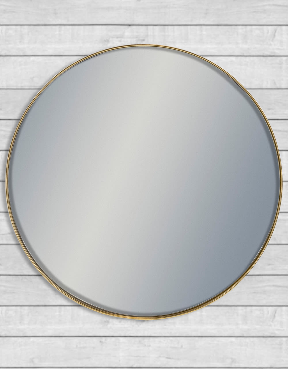 Giant Round Gold Framed Arden Wall Mirror - M396