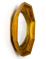 Antiqued Gold Octagonal Framed Convex Mirror - MK27