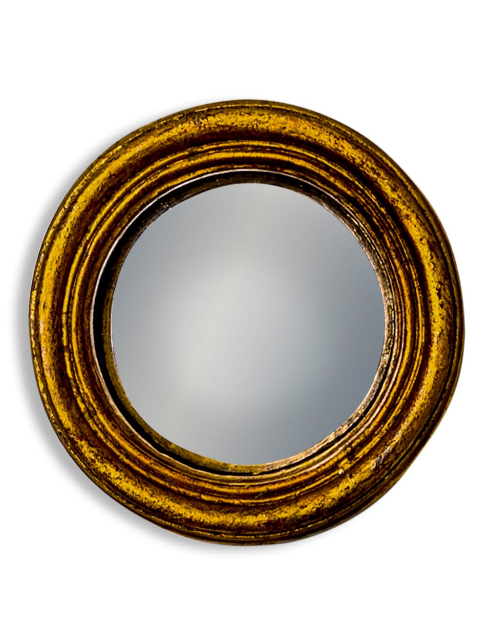 Antiqued Gold Thin Framed Extra Small Convex Mirror - MK28