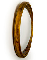 Antiqued Gold Thin Framed Extra Small Convex Mirror - MK28