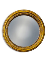 Antiqued Gold Thin Framed Small Convex Mirror - MK29