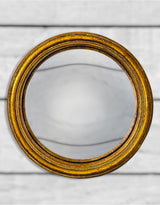 Antiqued Gold Thin Framed Medium Convex Mirror - MK30