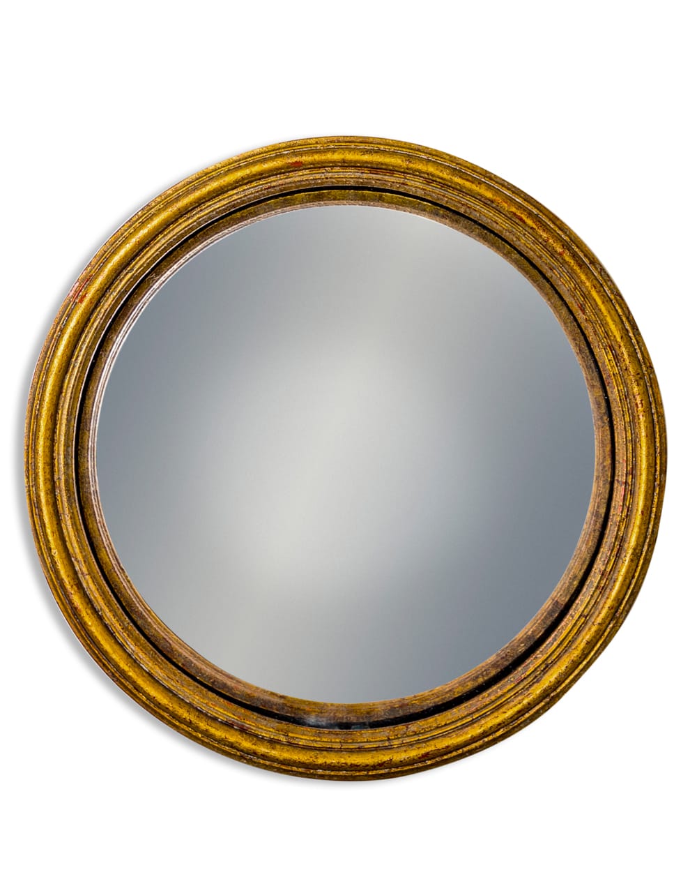 Antiqued Gold Thin Framed Large Convex Mirror - MK31