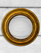 Antiqued Gold Rounded Framed Medium Convex Mirror - MK33