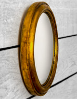 Antiqued Gold Rounded Framed Large Convex Mirror - MK34