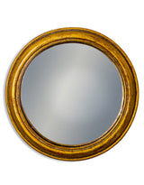 Antiqued Gold Rounded Framed Large Convex Mirror - MK34
