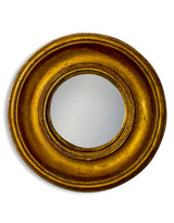 Antiqued Gold Deep Framed Small Convex Mirror - MK36