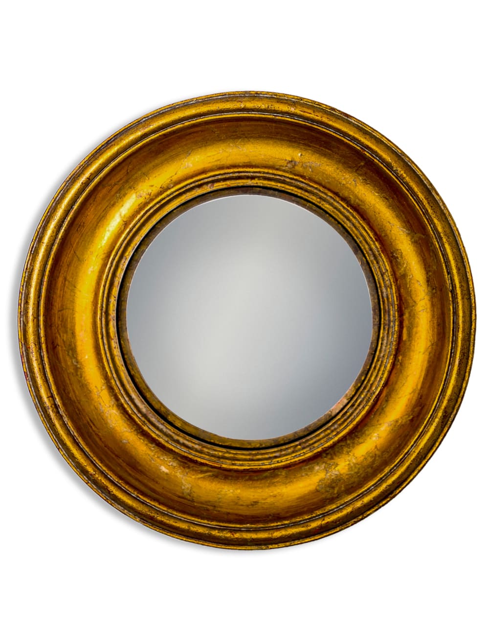 Antiqued Gold Deep Framed Medium Convex Mirror - MK37