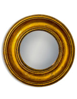 Antiqued Gold Deep Framed Medium Convex Mirror - MK37