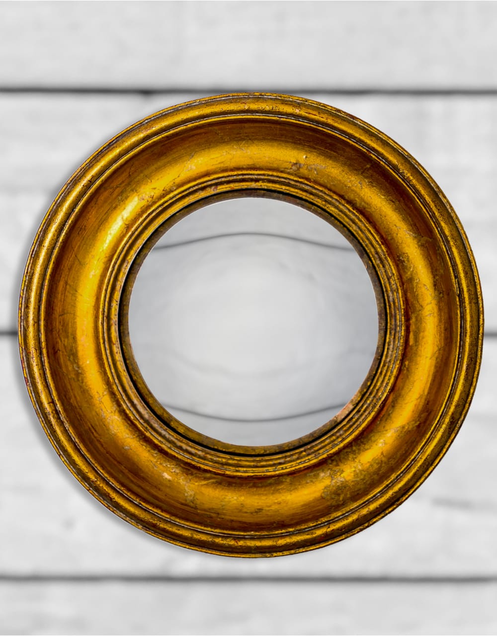 Antiqued Gold Deep Framed Medium Convex Mirror - MK37