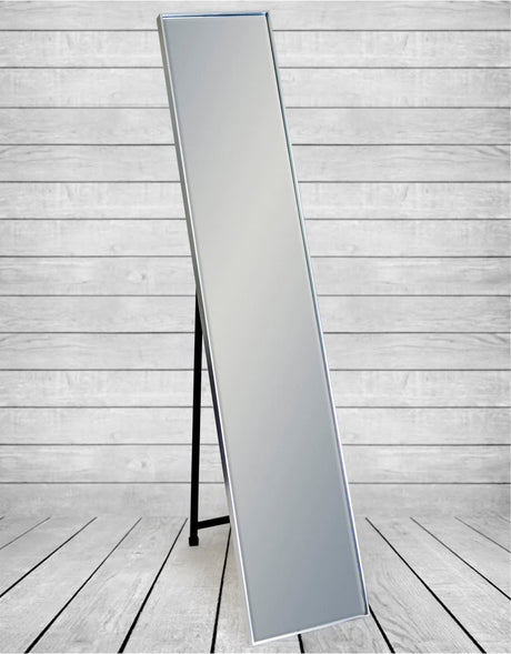 Silver Framed Arden Rectangular Cheval Dressing Mirror - M399