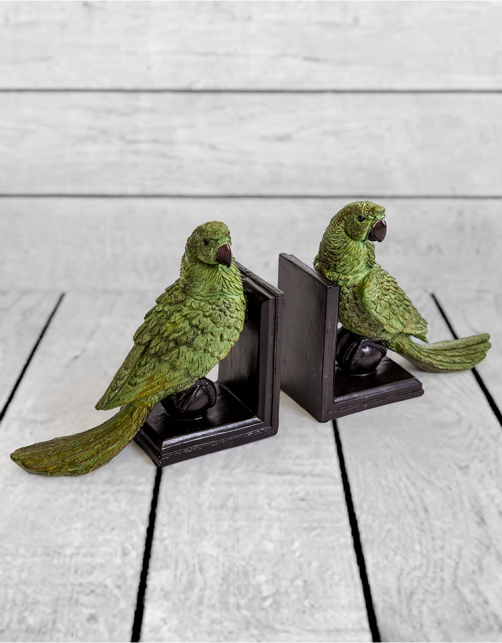 Pair of Green Parrot on Ball Bookends - RM69