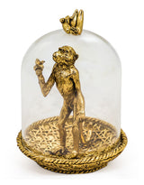Golden Hungry Monkey in Glass Dome - DVM13