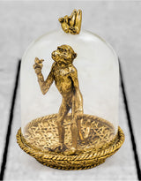 Golden Hungry Monkey in Glass Dome - DVM13
