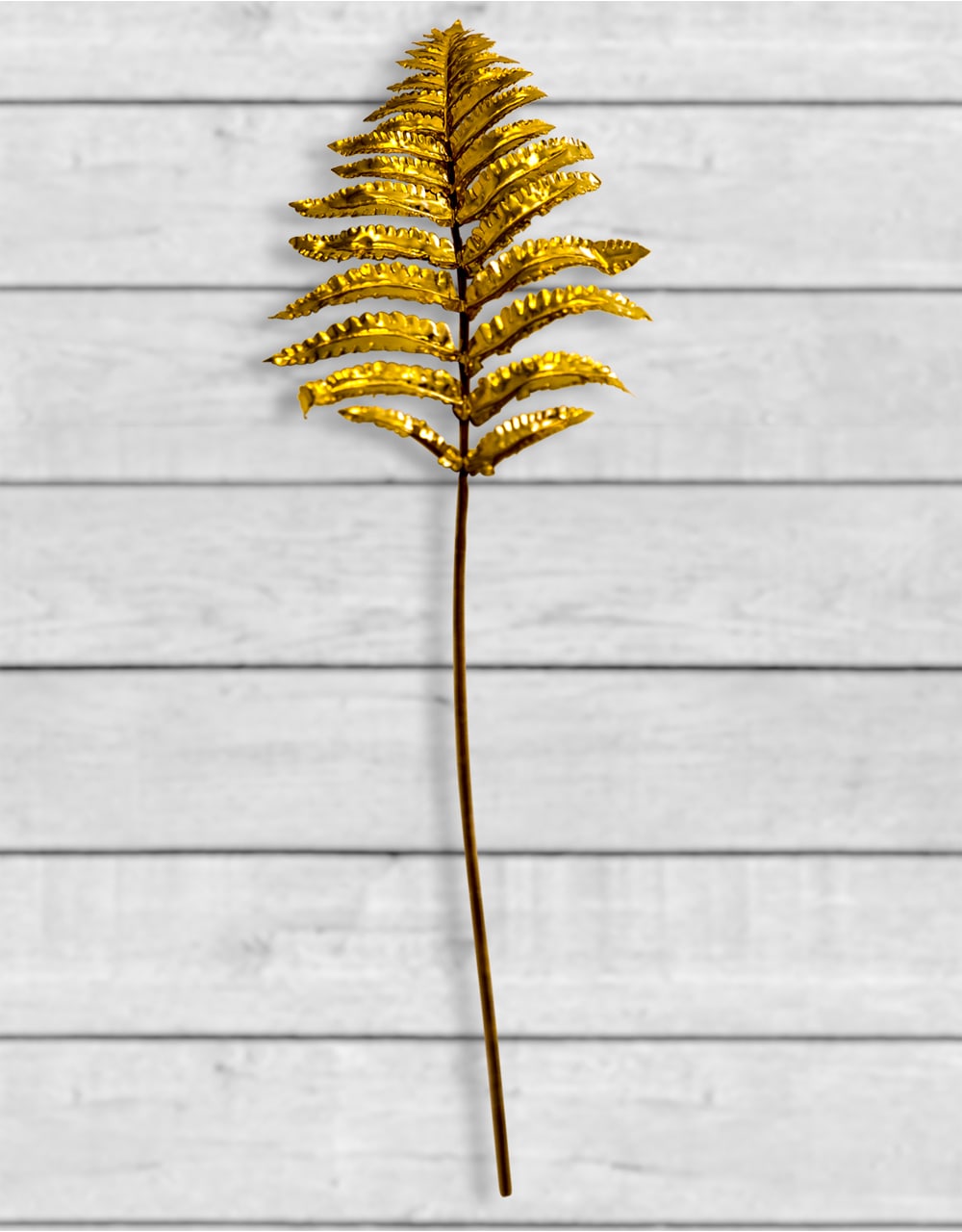 Metallic Gold Small Single Fern Leaf (to be bought in qtys of 12) - RLD12