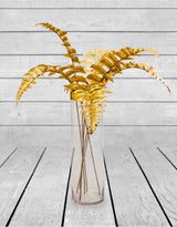 Metallic Gold Small Single Fern Leaf (to be bought in qtys of 12) - RLD12