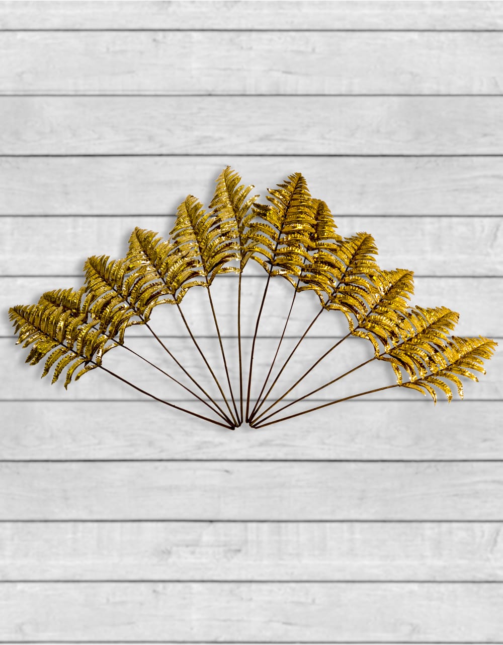 Metallic Gold Small Single Fern Leaf (to be bought in qtys of 12) - RLD12