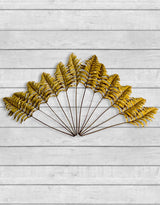 Metallic Gold Small Single Fern Leaf (to be bought in qtys of 12) - RLD12