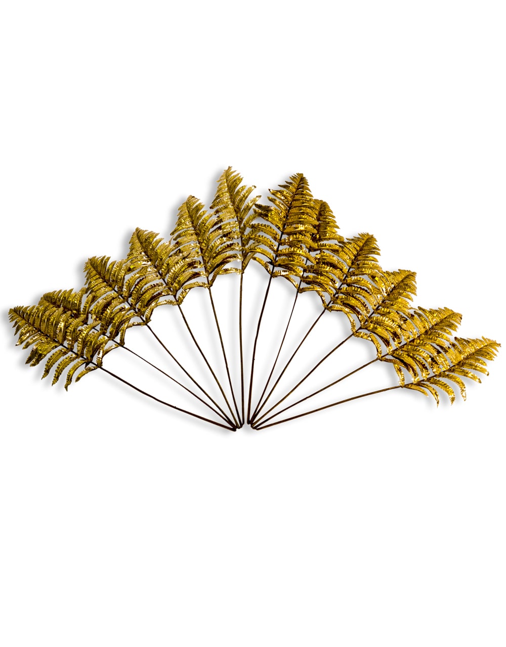 Metallic Gold Small Single Fern Leaf (to be bought in qtys of 12) - RLD12