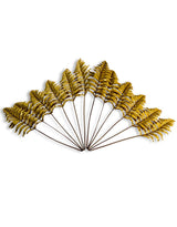 Metallic Gold Small Single Fern Leaf (to be bought in qtys of 12) - RLD12