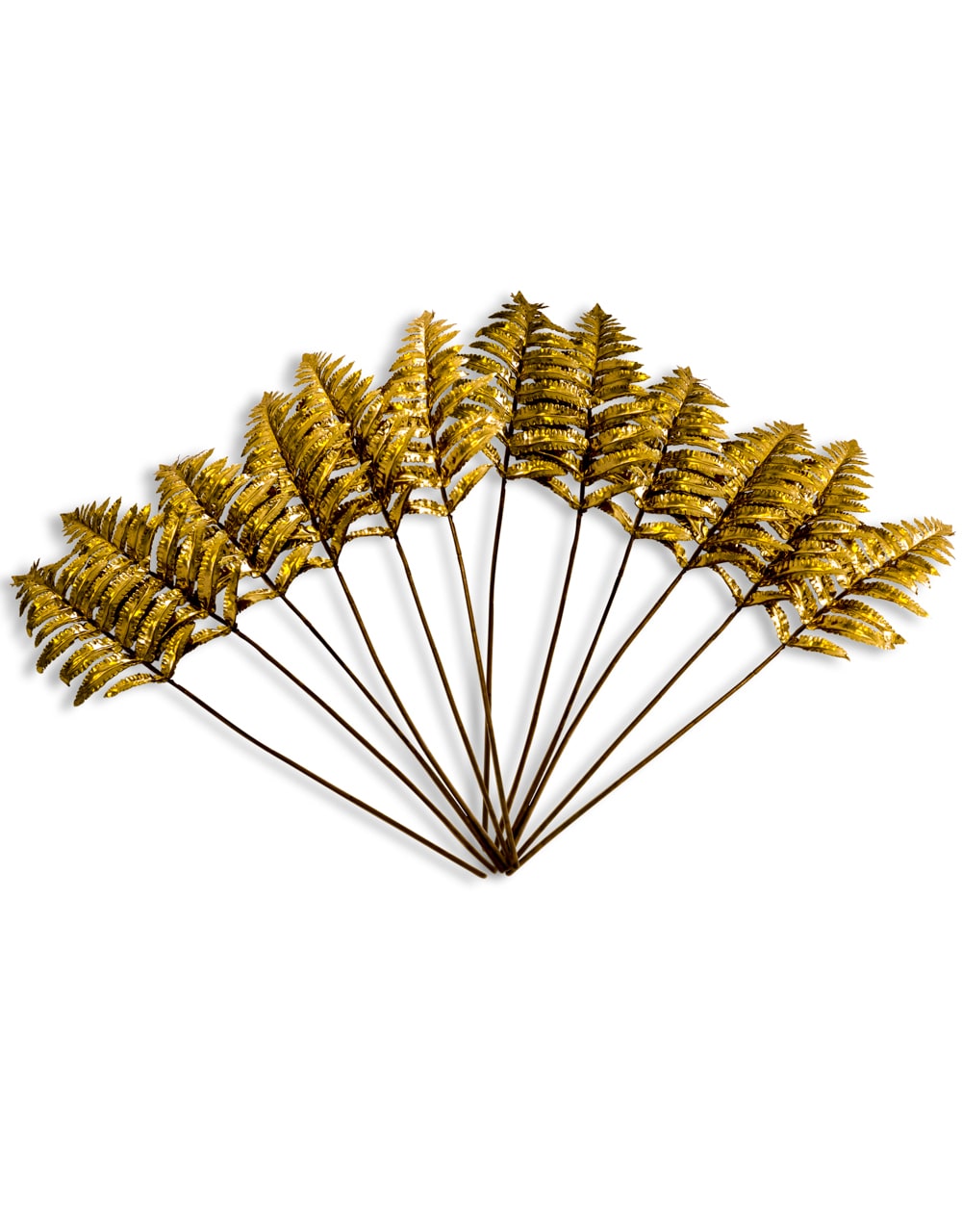Metallic Gold Large Single Fern Leaf (to be bought in qtys of 12) - RLD13